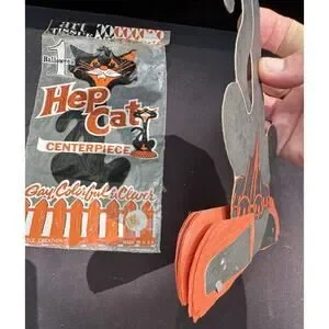 Beistle | Holiday | 96s Hep Cat Centerpiece Vtg Black Cat Halloween ...